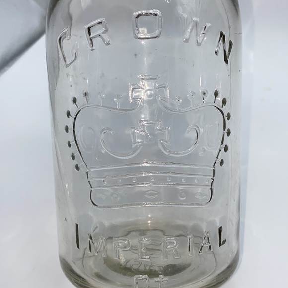 Vintage 1932 Crown Quart Mason Canning Preserving Pickling Glas… - Picture 3 of 13